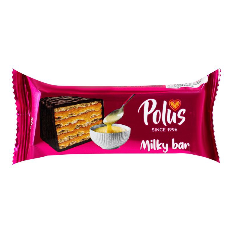 Торт вафельний глазурований POLUS Згущене молоко 50г